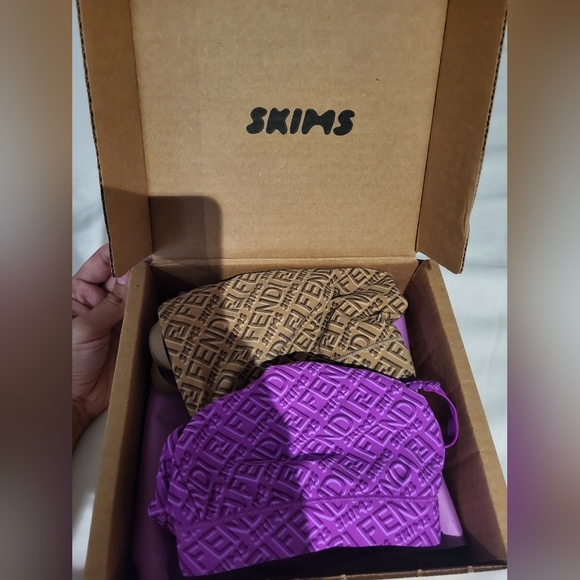 Fendi x Skims purple and nude bralette size Small - Picture 2 of 4